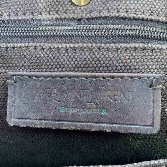 YVES SAINT LAURENT Brown Shearling Leather Shoulder Handbag - Picture 7 of 11